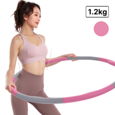 코치케이 어린이 다이어트 뱃살 돌기형 훌라후프 성인 초등 키즈 아동 전연령 최상급 스마트, 1개, 핑크&그레이, 1.2kg