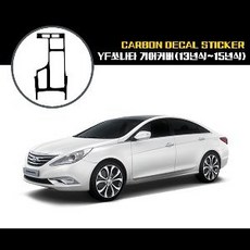 YF쏘나타 기어커버 카본 데칼스티커 13년식 15년식, 유광카본그레이, 1개