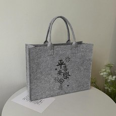 친환경 펠트 토트백 대용량 수납 가방 선물용 인쇄 가능, 연회 40x30x15cm, 1개