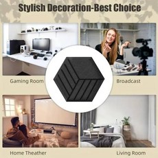 12pc 어쿠스틱 패널 벽용 자체 접착 방음 감쇠 보드 게임 룸 기숙사 고밀도, 01 China Mainland