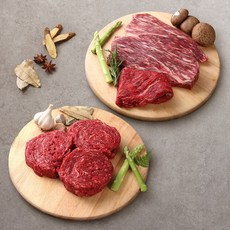 [신비하누] 1등급 한우 정육모둠 600g (불고기 300g+국거리 300g), 1개