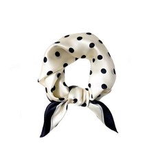 Tim & Tina Square 100% 멀베리 실크 53.3 x 53.3cm21 21인치 헤어 스카프 헤드 슬리핑 랩 새틴 헤드 S40 블루 및 그린 캐슈 169181, S32 블랙 도트 (화이트)