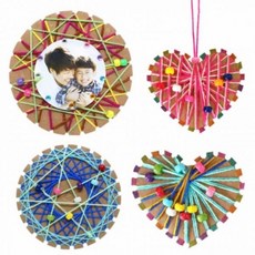 뚝딱 스트링아트 모빌 원.하트 10인용 만들기 교구 재료 (Araium), 뚝딱 스트링아트 모빌 원.하트 10인용 만들기 교구 재