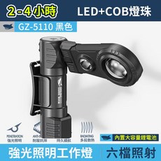 LED COB 工作燈 強光照明 內置大容量鋰電池, 微笑鯊 GZ-5110, 1個