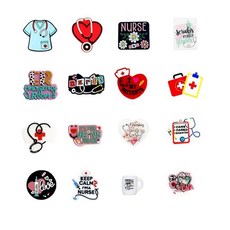 KnvsS 펜용 실리콘 비즈 벌크 DIY 키체인 제작 멀티컬러 (자폐증), 간호사 16, 1개