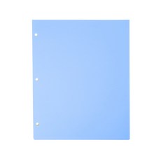 A4 마닐라 파일폴더 문서보관 분류 서류철 종이파일, 1개, 3홀 더블 백 클립 블루 A4 25장