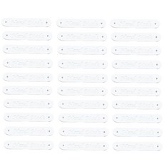 베이직 핸드메이드 가죽 라벨, 화이트, 30개