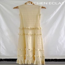 2025 봄/여름 니치 디자인 감각 버섯 주름 레이스 분위기 부드러운 라운드넥 숏 가디건, 02 L