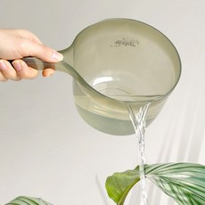 튼튼한 손잡이 욕실 다용도 반투명 바가지 대형 그린, 1개