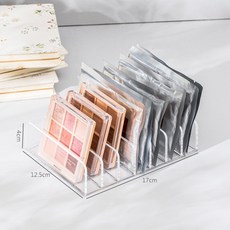 化妝品收納盒 粉餅/眼影 桌面/透明彩妝/充電線 亞克力集線盒, 1個, 大號七格【17*12.5*4cm】