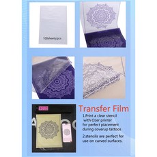 DH TATTOO SUPPLY 透明轉印紙：清晰定位，輕鬆轉印，紋身愛好者必備