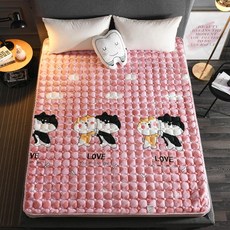 돌침대 토퍼 90x200 벨벳 매트리스 거실용 트렌디, 1cm, 라이프 러브