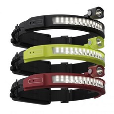 허킨스 울티마 충전식 LED 헤드랜턴 낚시 등산 해루질 안전모, 딥레드