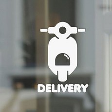 인테리어 그래픽스티커 신속배달스티커(대형) WBWG128, 베이비블루