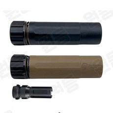 데드에어 샌드맨K 소음기 set 금속 스틸 메탈 사일렌서 14mm 역나사 서바이벌 소형 숏 소음기 레플리카, 1개, DE, 샌드