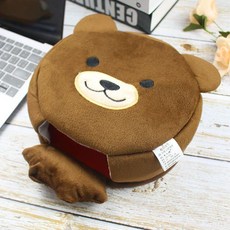 【开发票/统编】USB電腦發熱暖手滑鼠墊 可愛卡通保暖護腕滑鼠套 冬季可拆洗暖手套, 小熊【自帶一根發熱片】