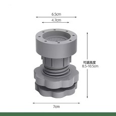 洗衣機底座通用腳墊增高減震防滑防震墊墊高冰箱靜音波輪滾筒承重, 1個, 可調節小腳:如圖