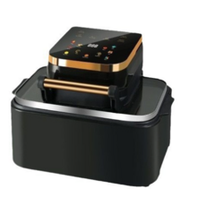 多功能15L大容量家用空氣炸鍋，無油煙全雞全魚電煎鍋，電烤箱, 黑色:一台