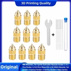 10개 엔더 3 시리즈 MK 노즐 스프라이트 압출기 S1/Pro/엔더 3/V2/Pro/Max/CR-6 SE/MAX, 02 0.2MM 10pcs Kits
