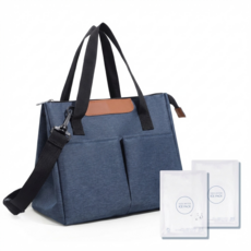 베베킵 보냉백 보냉가방 보온백 보온가방 이유식가방+아이스팩 2개, 1개, 베베킵 네이비