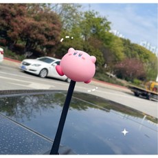 자동차 안테나장식 핑크 슬라임 SUV 캐릭터 차량용 승용차 레이 경차 장식, 6 5 6 5 5 3cm