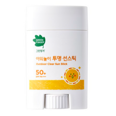 그린핑거 야외놀이 투명 선스틱 SPF50+ PA++++, 20g, 2개