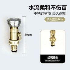 不鏽鋼噴水槍 園藝澆灌神器, 1個, 【無手柄】簡約直頭