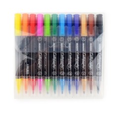 하루 캘리펜 캘리그라피펜, 6색