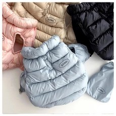 융풍 강아지 옷 강아지 패딩 조끼 소형견 중형견 반려견 의류 애견 겨울 옷 아우터, 1개, 연파란색