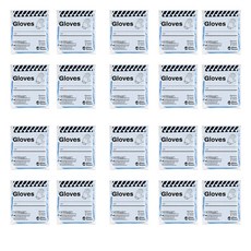 Rhino 구조 장갑 - 무분말 무라텍스 및 무고무 가정 캠핑용 일회용 비멸균 보호 20PC, 20 Pairs Blue
