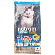 nutram 成貓/熟齡貓 均衡健康系列 乾飼料 S5, 雞肉 + 鮭魚, 2kg, 1袋