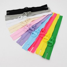 20cm 10호 비슬론 필통지퍼 파우치지퍼 플라스틱지퍼, 1개, 형광핑크