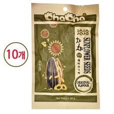 챠챠 해바라기씨 오리지널맛 60g (열봉), 10개