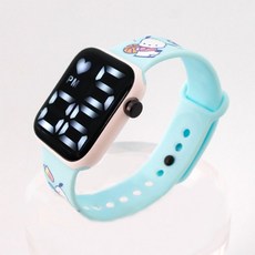 산리오 주니어용 포차코 스퀘어 LED 전자시계 SC0458