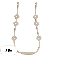 아이벨류 공갈젖꼭지 실리콘 멀티 스트랩 홀더 조개타입, 샌드, 3개