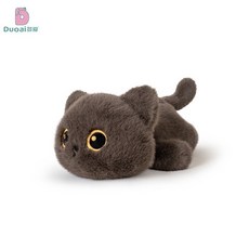 Duoai 多愛 趴姿貓毛絨玩具, 1個, 多愛黑貓【公仔】30cm