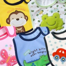 유아턱받이 순면 방수 신생아 유아 캐릭터 이유식 침받이 24종, 베이스볼