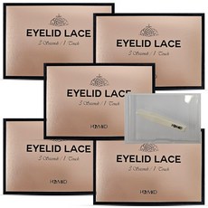 홀리미코 아이리드 레이스 쌍꺼풀 테이프 5박스(박스당 4mm 36쌍)+집게+보관함 단일사이즈, 1개