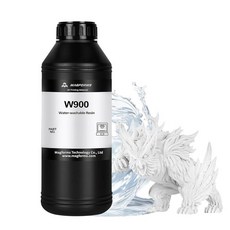 MAGFORMS 물 세탁 가능한 3D 프린터 수지 W900 세척 및 부서지지 않음 고정밀 및 빠른 경화 405nm 광폴리머 수지 LCD/DLP 3D 프린터용 (화이트 10, 화이트
