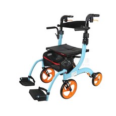 來而康 富士康 機械式助行器(未滅菌) FZK-3105 輪椅助步車 多功能 兩用 四輪車 帶輪型助步車補助, 1個, 藍色