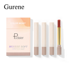 Gurene쁘띠 파이프 립스틱 세트 무광 페이셜 롱웨어 립글로스, 1