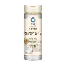 청정원 신안섬 보배 천일염 가는소금, 190g, 8개