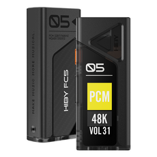 하이비 USB DAC 휴대용 MQA 고음질 이어폰 젠더 FC5 with display, 블랙