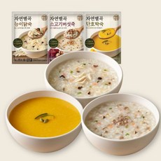 자연별곡 죽 3종 3팩 세트(능이닭죽 소고기버섯죽 단호박죽), 단호박죽 3팩