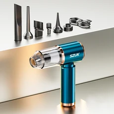 SZUK 새로운 미니 자동차 진공 청소기 165000Pa 무선 진공 청소기 자동차에 대 한 강력한 흡입 휴대용 휴대용, Blue, UK