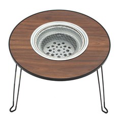 룰루랄라슈퍼마켓 캠핑숯불화로테이블 원형 화로 테이블