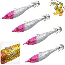[아엠피싱]뿔난아쭈르 등침반짝이 수평에기 4pcs/GLITTER NEEDLE AGI 주꾸미 갑오징어 문어 한치, 07, 1개
