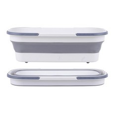 다용도 접이식 직사각 물통 이동바퀴 양동이, 1개