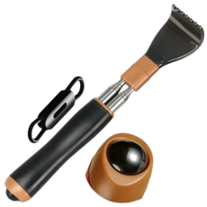 리치봄 튼튼한 접이식 효자손 등 긁개, 1개, 블랙