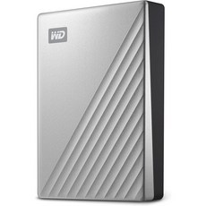 WD 5TB 마이 패스포트 울트라 블루 휴대용 외장 하드 드라이브 랜섬웨어 방지 및 비밀번호 보호 기능이 있는 백업 소프트웨어 USB-C USB 3.1 지원 - WDBF, 맥, 실버버, 2TB